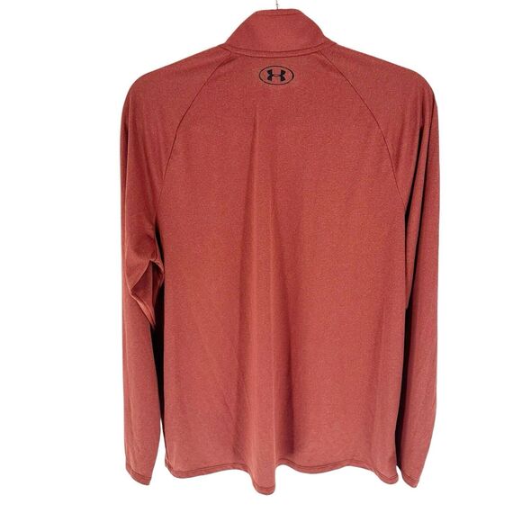 Under Armour Shirt Mens L Heatgear 1/2 Zip Tech Pullover Lightweight Base Layer - Picture 2 of 15